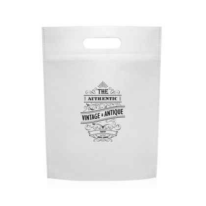 Custom Non-Woven Exhibition Tote Bags - White Custom Non-Woven Exhibition Tote Bags - White