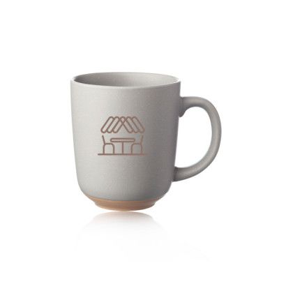 Custom 17 oz Ocean Pines Speckled Clay Bistro Mugs - Grey