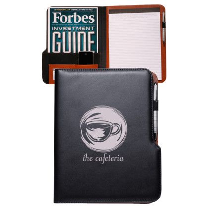 Custom Pen Loop Two Tone Portfolios - Black In Use 
