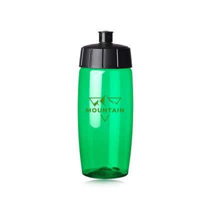 Custom 19 oz. Sinker Plastic Water Bottles - Green
