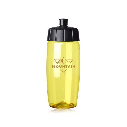 Custom 19 oz. Sinker Plastic Water Bottles - Yellow
