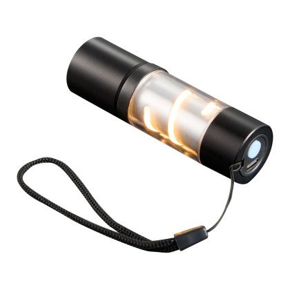 Custom Spiral Filament Mini 100 Lumen Lantern Flashlight - Black With Handle To Hold