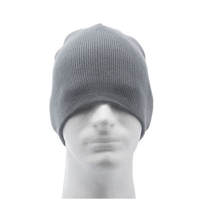 Custom Knit Beanie Hats - Grey Display