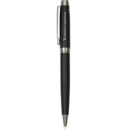 Custom Luxe Recycled Brass Pillar Ballpoint - Black