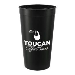 Custom Solid 32 oz Stadium Cups - Black