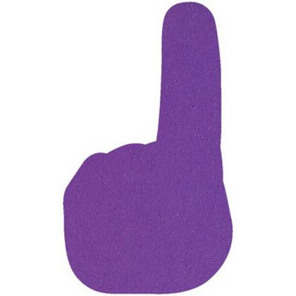 Custom Rounded #1 Foam Hand Mitt 20 in - Purple