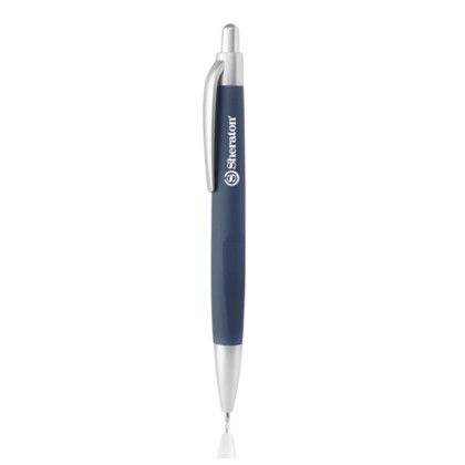 Custom Click Action Plastic Pens - Navy blue