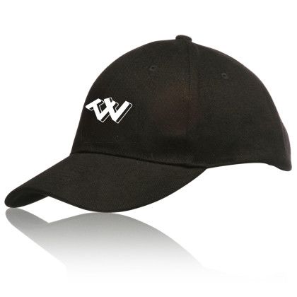 Custom 6 Panel Buckle Baseball Caps - Black