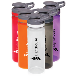 Custom 22 oz. Plastic Sports Water Bottles with Flip Lid - All Colors 