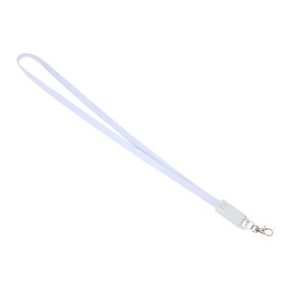 Custom 5-in-1 40W PD Charging Cable Lanyard - White Lanyard