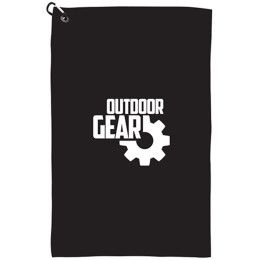 Custom 26" x 16" Waffle Weave Golf Towels - Black