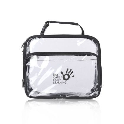Custom Lunar Clear Lunch Bags - Black
