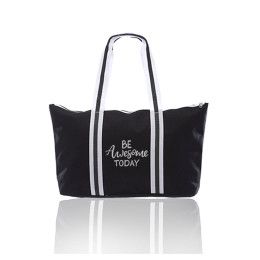Custom Polycanvas Sport Tote Bags - Black