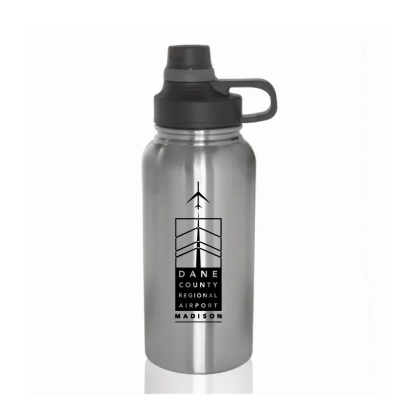 Custom 32 oz Vacuum Stainless Steel Water Bottles - Steel 