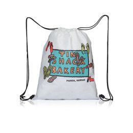 Custom Sublimation Drawstring Bags - White