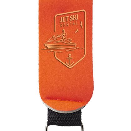 Custom Neoprene Strap Keychains - Orange Custom Neoprene Strap Keychains - Orange
