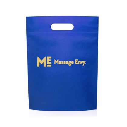 Custom Non-Woven Exhibition Tote Bags - Blue Custom Non-Woven Exhibition Tote Bags - Blue