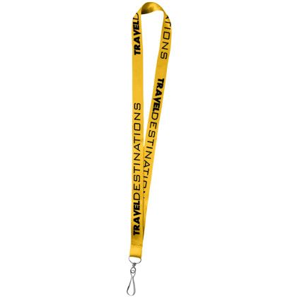 Custom 0.75" Polyester Silkscreen Lanyard - Gold