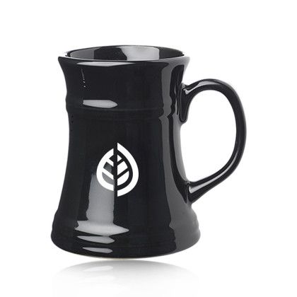 Custom 17 oz Ceramic Tankard Beer Mugs - Grey