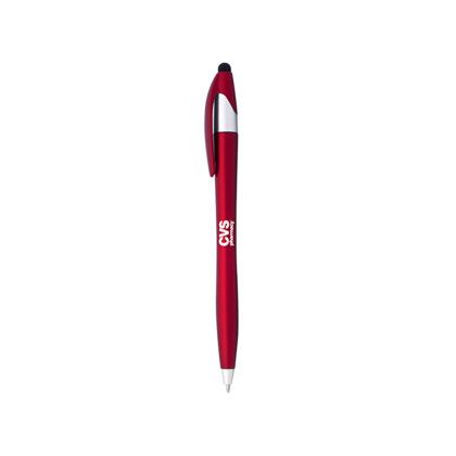 Custom Isla Matte Twist Barrel Stylus Pens - Red