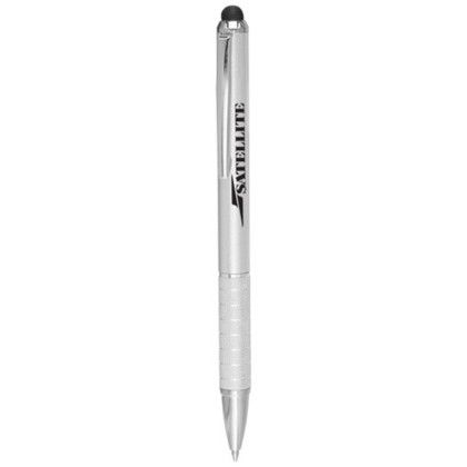 Custom Twist Action Metal Stylus Pens - Silver 
