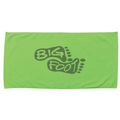 Custom 60" x 30" Colored Coastal Beach Towels - Lime Green 