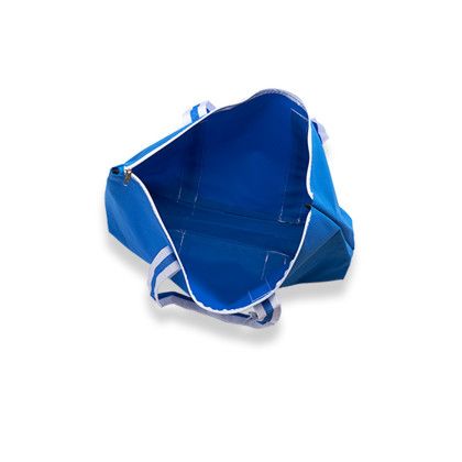Custom Polycanvas Sport Tote Bags - Blue Open View