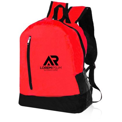 Custom Quick Zip Backpacks - Red
