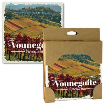 Custom CoasterStone Tumbled Edge Absorbent Stone Trivet Single 6" X 6"