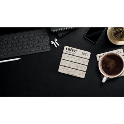 Custom CoasterStone Square Absorbent Stone Coaster - Single 4 1/4" x 4 1/4"  Calendar - Lifestyle