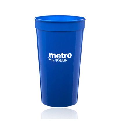 Custom 32 oz. Plastic Stadium Cups - Blue