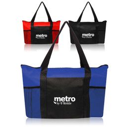 Custom Zippered Non Woven Tote Bags - All Colors Custom Zippered Non Woven Tote Bags - All Colors