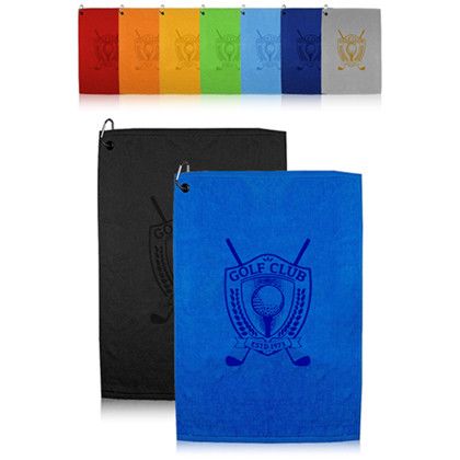 Custom 25" x 16" Champions Colored Golf Towels - All Colors 