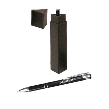 Custom Ballpoint Aluminum Pen Gift Sets - Black