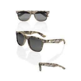 Custom Woodland Camo Sunglasses - Camo Front and Side View
