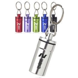 Custom Metallic Aluminum Pill Bottle Keychains - All Colors 