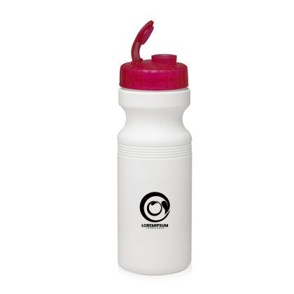 Custom 24 oz. Bike Water Bottles with Flip Top - Transparent Red 