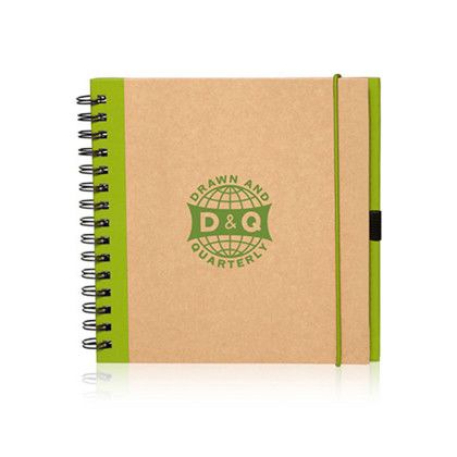 Custom Recycled Square Notebooks - Lime Green 