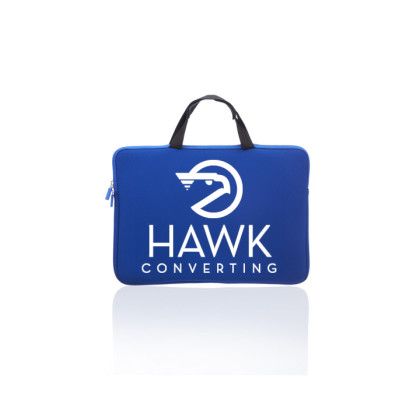 Custom Aston Neoprene Laptop Sleeves with Handles - Blue
