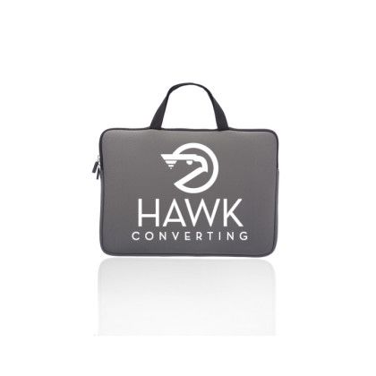 Custom Aston Neoprene Laptop Sleeves with Handles - Dark grey
