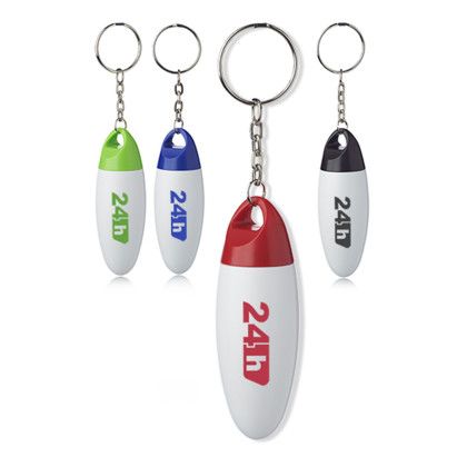 Custom Dallas Plastic Pill Bottle Keychains - All Colors 
