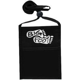 Custom Economy Single Pocket Wallet with Lanyard - Black