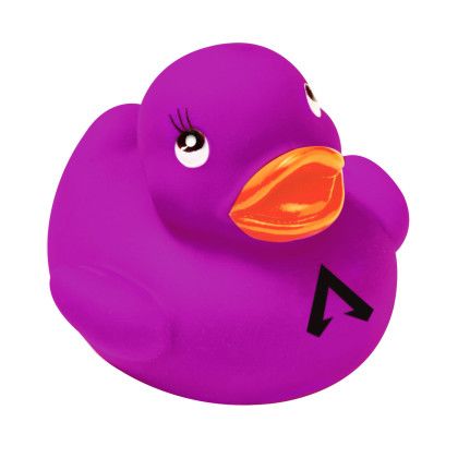 Imprinted Colorful 2" Rubber Ducks - Purple
