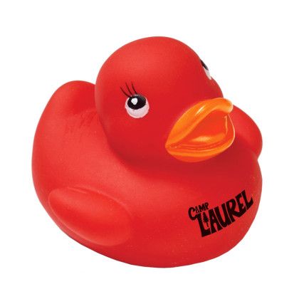 Imprinted Colorful 2" Rubber Ducks - Red