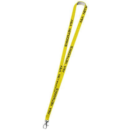 Custom 0.50" Polyester Silkscreen Lanyard - Yellow