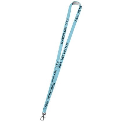 Custom 0.50" Polyester Silkscreen Lanyard - Light Blue 
