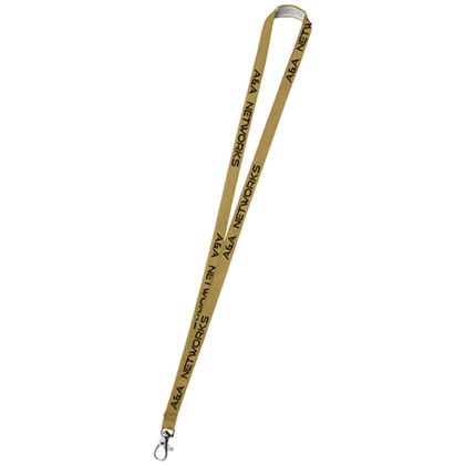 Custom 0.50" Polyester Silkscreen Lanyard - Vegas Gold