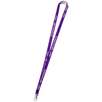 Custom 0.50" Polyester Silkscreen Lanyard - Violet