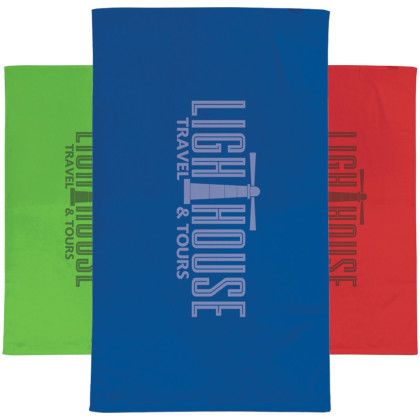 Custom 24" x 42" Terry Velour Dobby Hem Fitness Towel - All colors