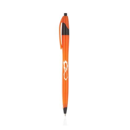 Custom Accent Click Action Pens - Orange 